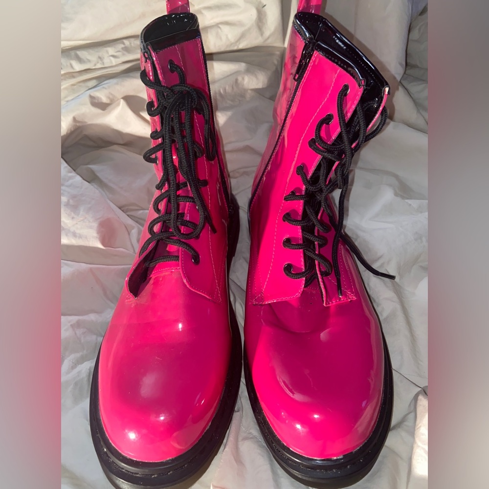 NWOT Pink Punk Ankle Boots size 12